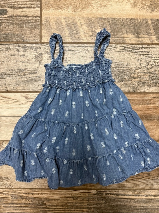 Janie and Jack Other - Janie and Jack Blue Pineapple Tiered Sundress with Smocked Bodice